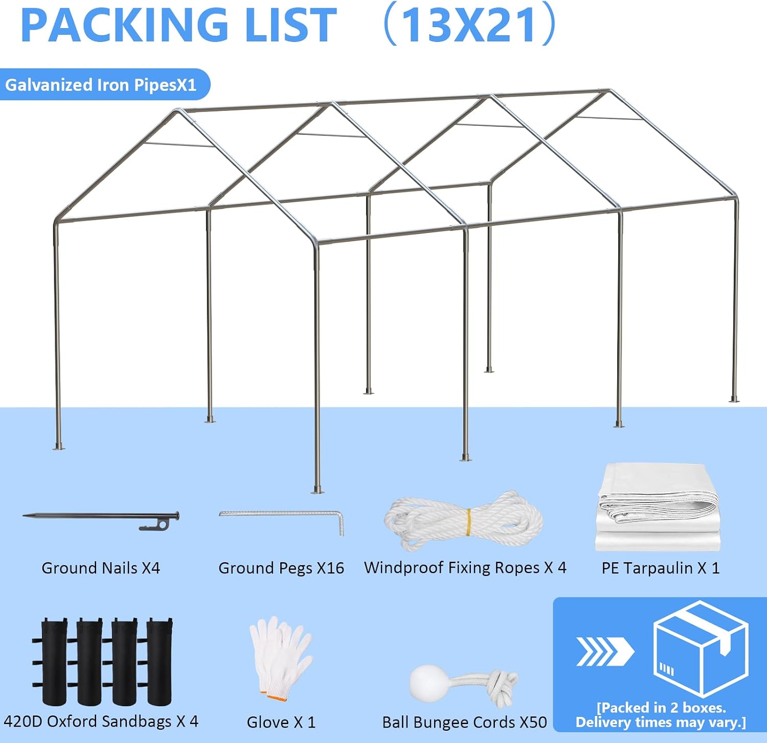 Thumbnail 6 de Jocoevol Enclosed Carport 13x21 ft