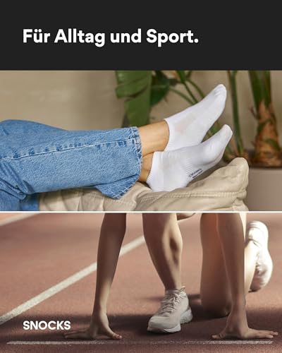 Detalle 2 de Snocks Herren & Damen Sneaker Socken (6x Paar) – Lange Haltbarkeit, Bio-Baumwolle, GOTS-zertifiziert