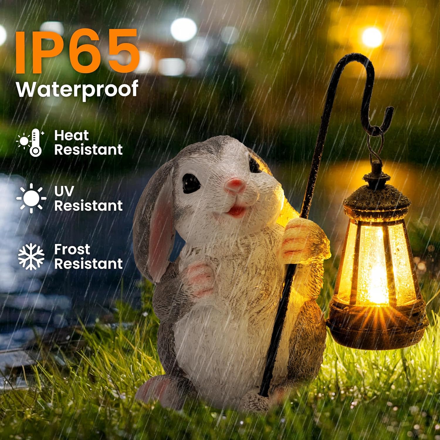 Thumbnail 1 de GIGALUMI Solar Garden Statues Rabbit Figurine Lights