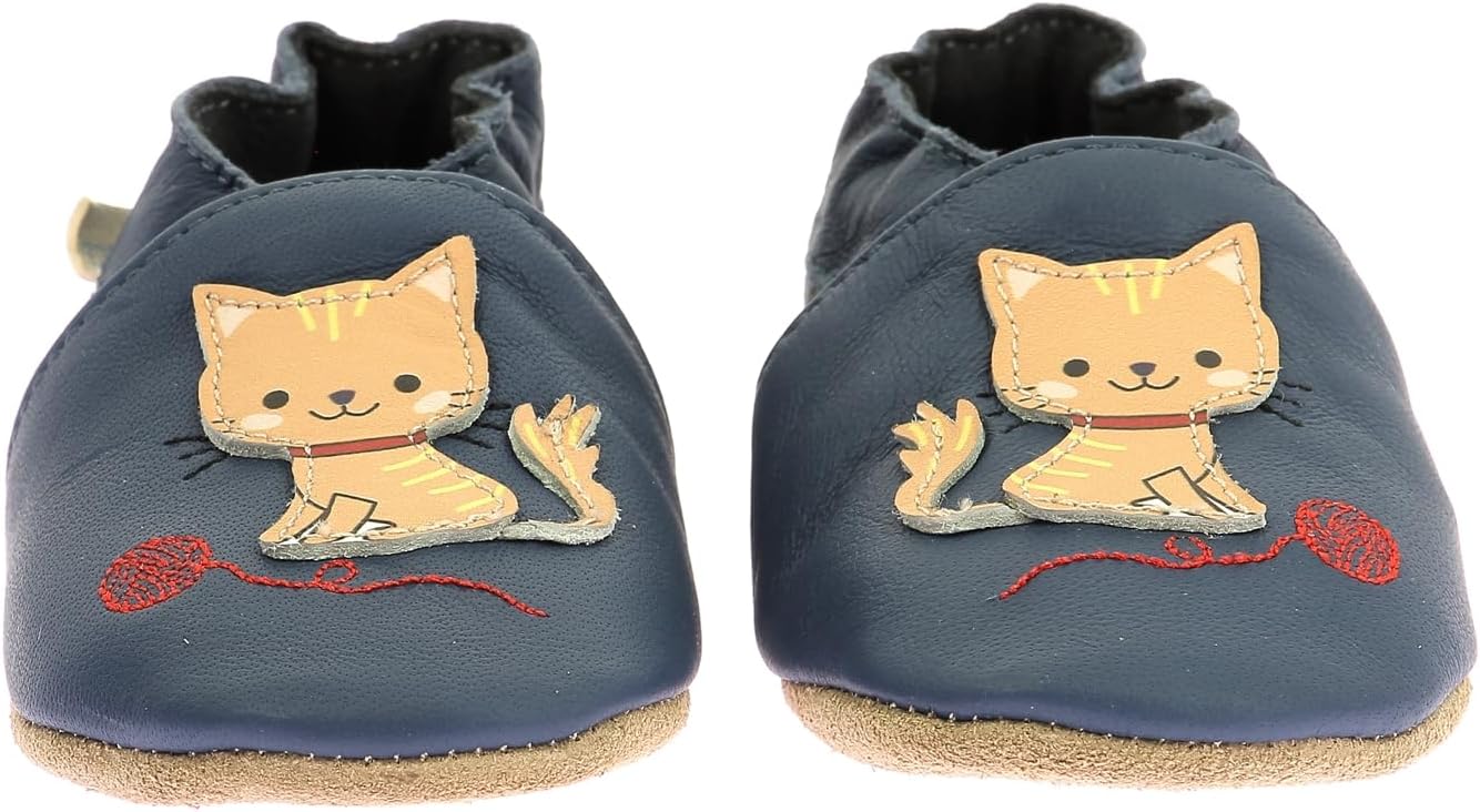 Thumbnail 3 de Robeez Kitten Day — chausson en cuir souple pour enfant, semelle antidérapante