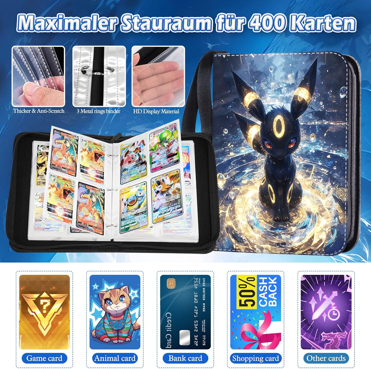 Detalle 1 de Karten Sammelalbum 400 Karten, 50 Seiten
