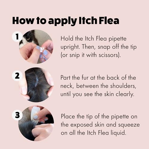 Detalle de Itch Cat Flea & Tick Spot On Treatment (1kg+) – 3 Pipettes
