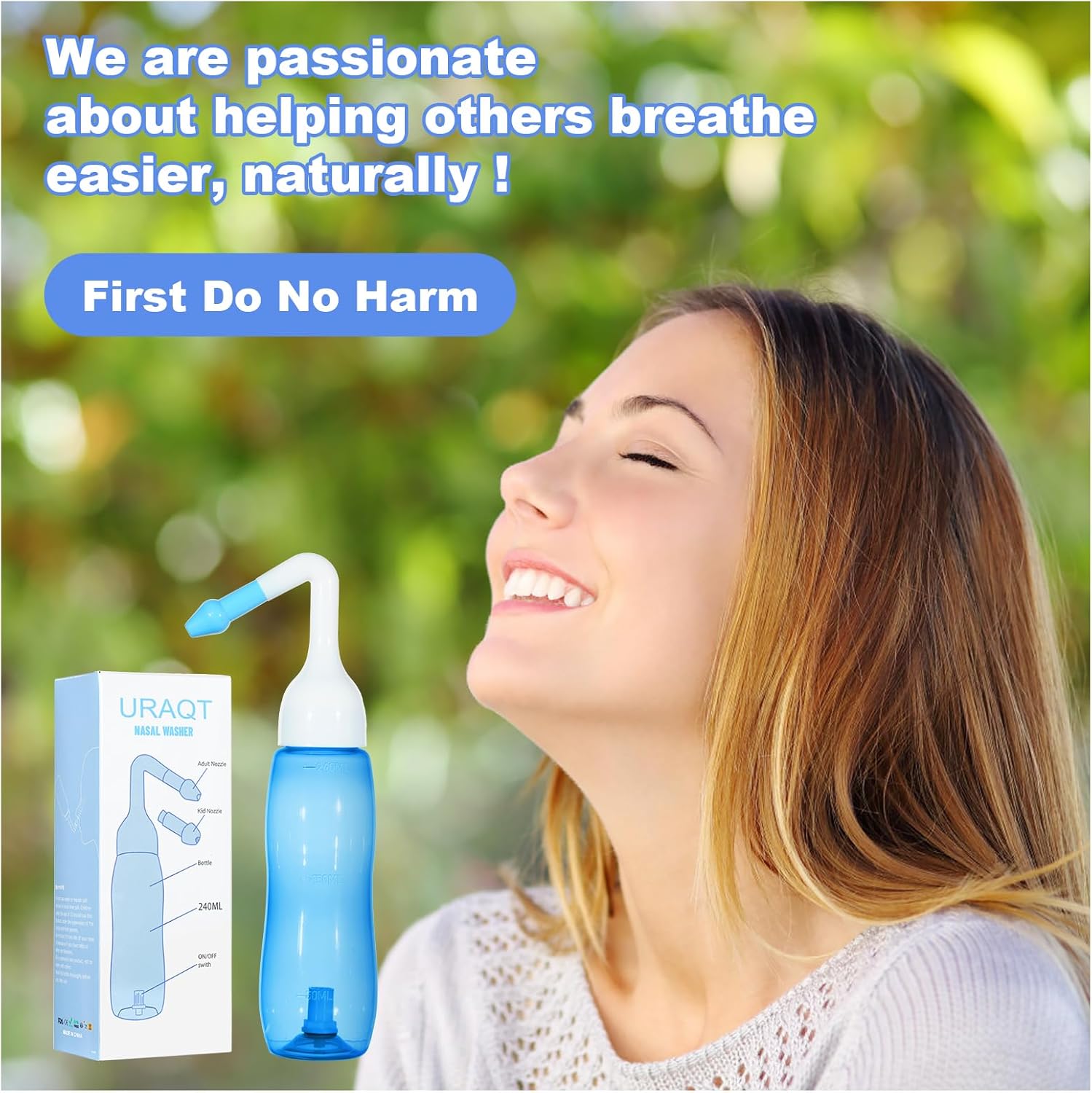 Thumbnail 6 de URAQT Neti Pot 240ml Lavaggio nasale per tutta la famiglia