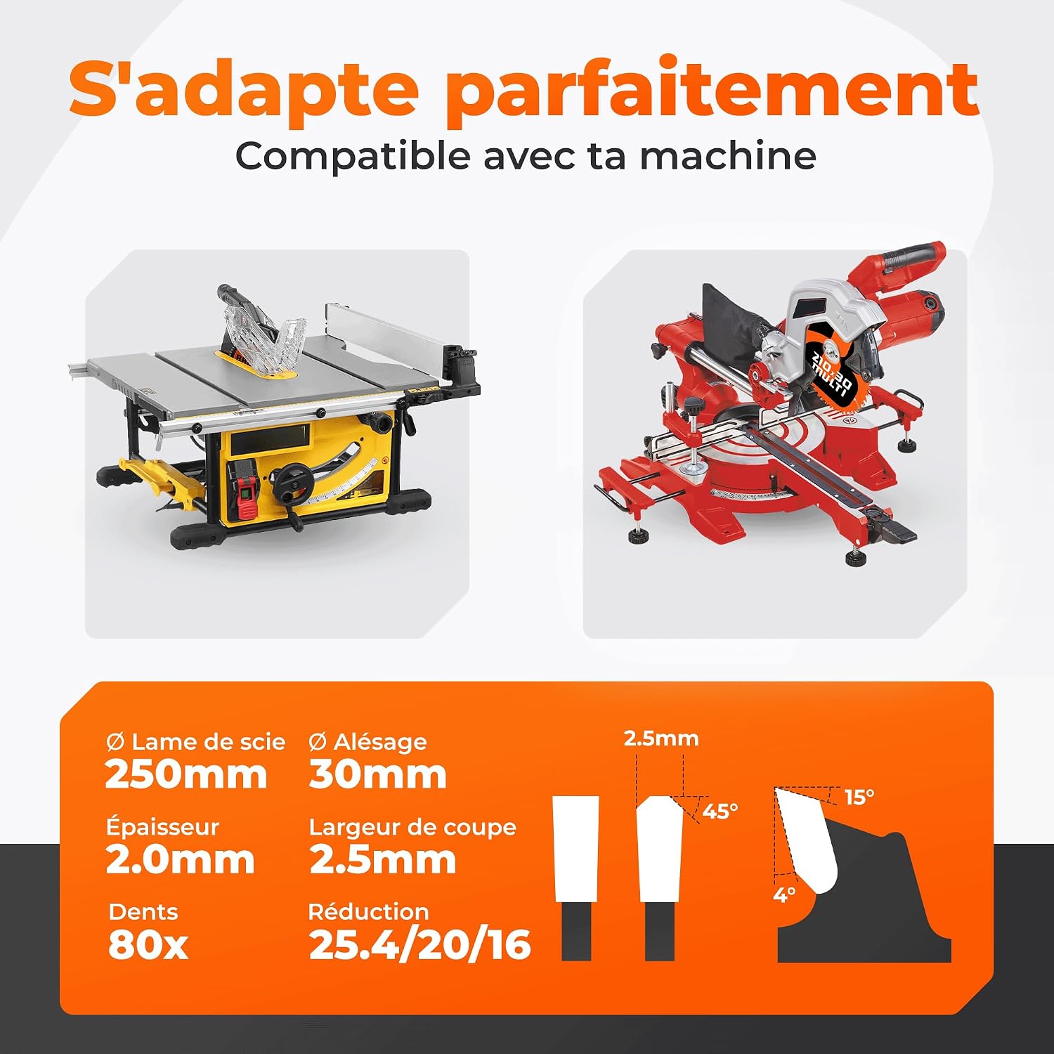 Thumbnail 5 de BAUBECK Parent Lame scie circulaire PRO+ Ø250mm