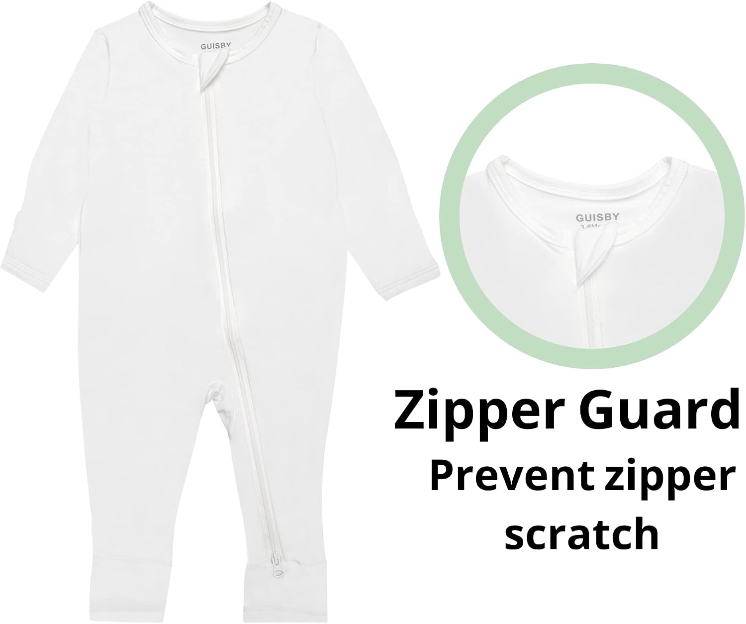 Detalle 2 de GUISBY Baby Pajamas 2 Way Zipper Sleepers