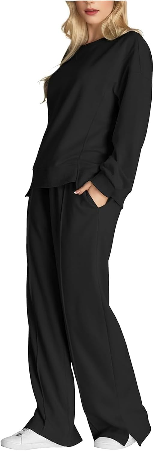 Detalle de SotRong Womens Tracksuit Full Set: Cozy Two-Piece Leisure Outfit