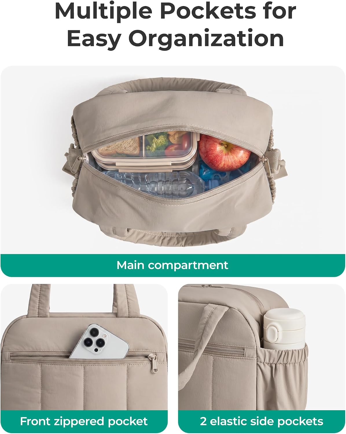 Detalle 2 de BAGSMART Insulated Lunch Tote in Lavender