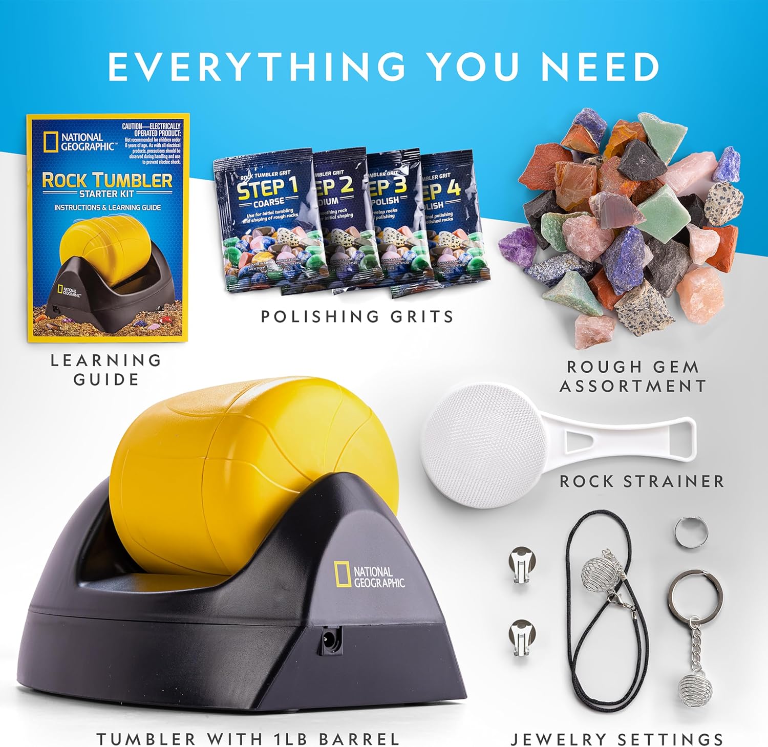 Thumbnail 4 de National Geographic Starter Rock Tumbler Kit for Kids 🔬