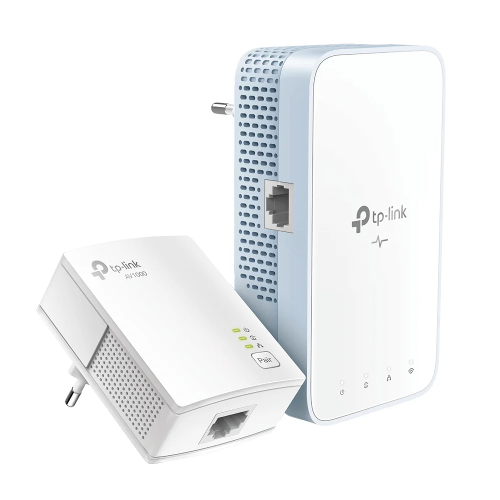 Adaptador Powerline TP-Link TL-WPA1000 KIT 1000 Mbit/s con enchufe integrado