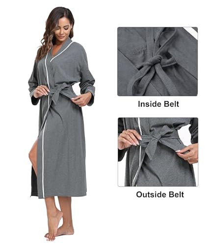 Thumbnail 2 de EA'S SECRET Sofy lightweight cotton dressing gown with pockets for women
