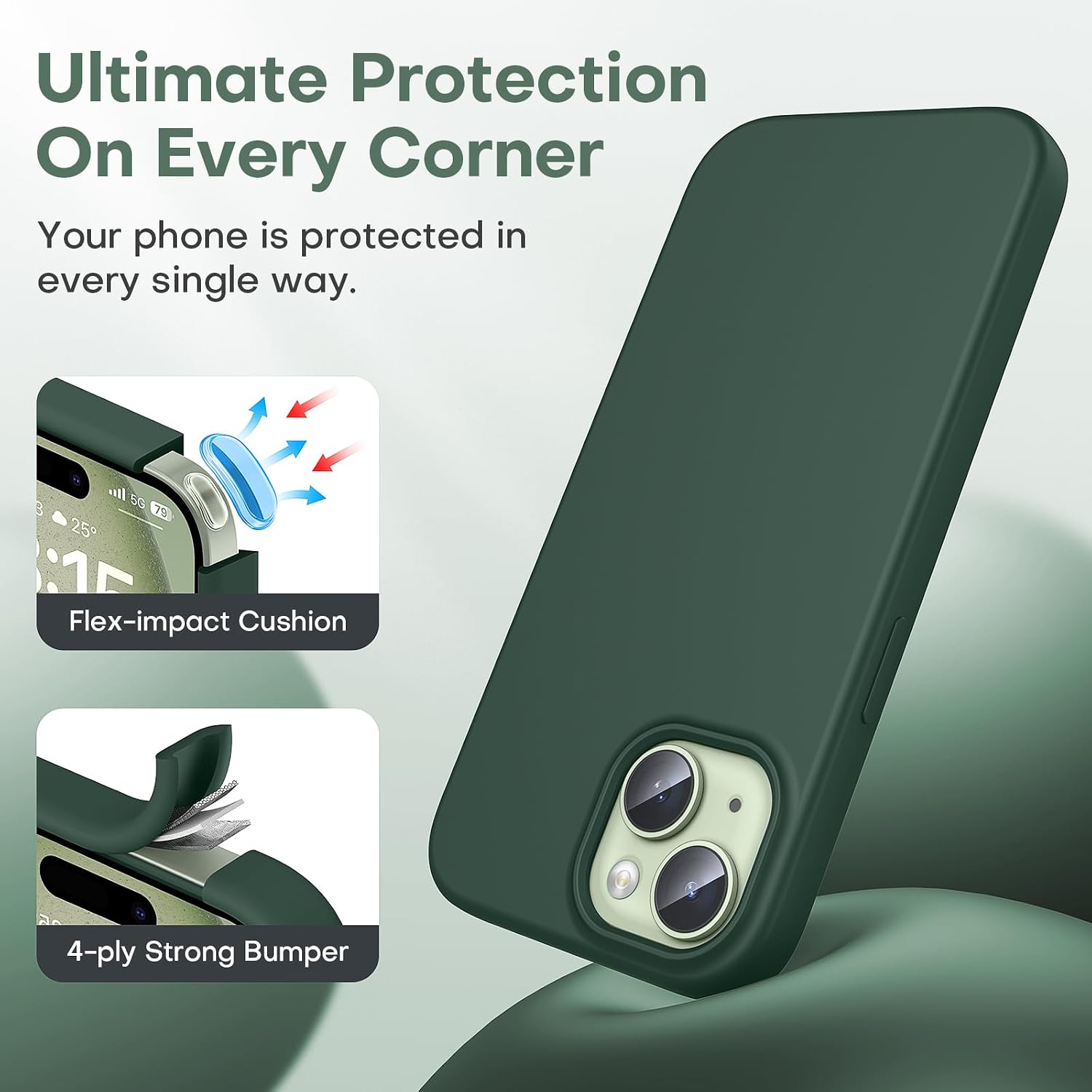 Thumbnail 4 de TOCOL Silicone Case for iPhone 15