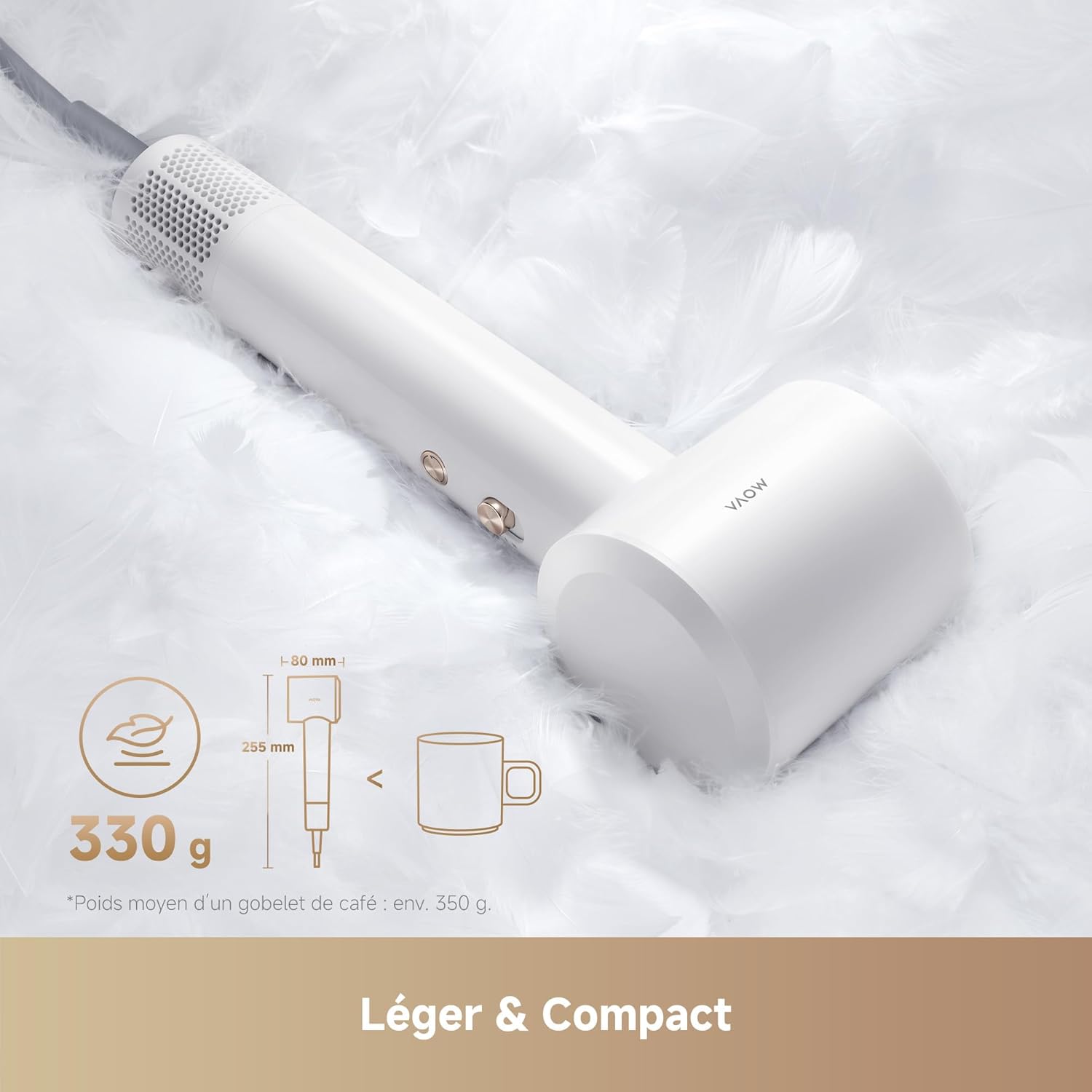 Thumbnail 2 de MOVA Turbo, sèche-cheveux haute vitesse 110 000 RPM, 8 modes et ions anti-frisottis (330 g)