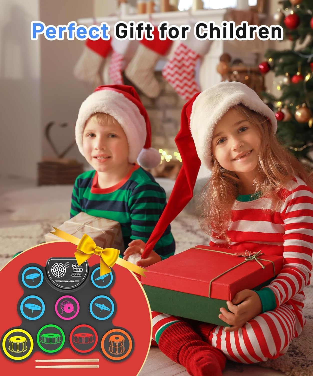 Thumbnail 6 de Sboet 9-Pad Electronic Drum Set with Headphone Jack, Speaker and Recording
