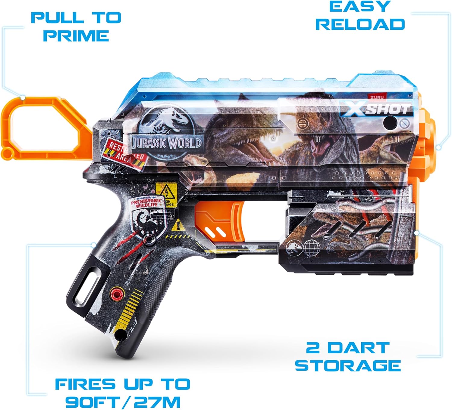 Thumbnail 6 de XSHOT SKINS Flux Jurassic World Dart Blaster (8 Darts) von ZURU