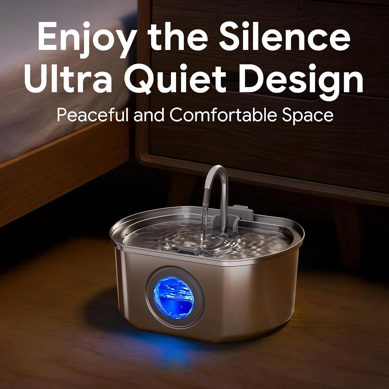 Detalle 2 de Cat Water Fountain Stainless Steel 108 oz automatic pet fountain