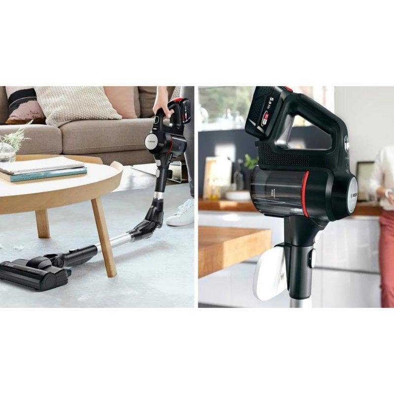 Detalle 2 de Aspiradora sin Bolsa Bosch BSS715FRSH 18V: libertad sin cables para bares rincones y alfombras