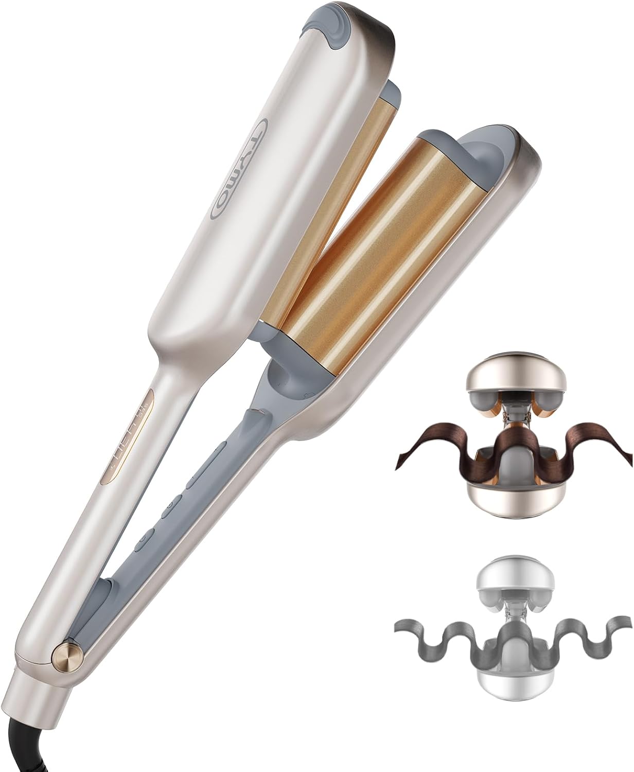 Detalle de TYMO ROVY 32mm Hair Waver Crimper – ionic wave curling iron with ceramic tourmaline barrel