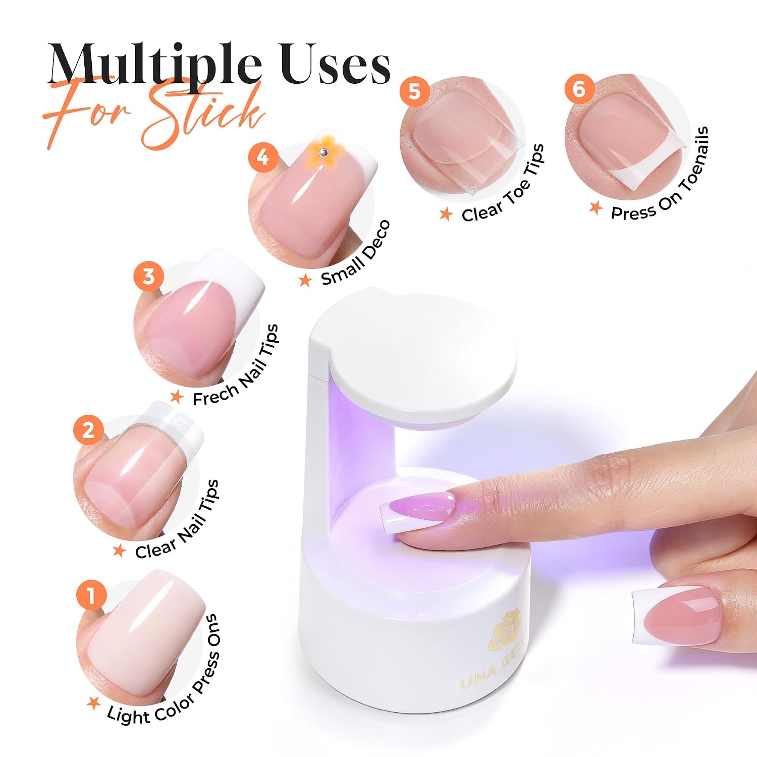 Thumbnail 3 de UNA GELLA UG-93 Solid Nail Glue Gel for Lamp-Cured Tips and Press-Ons