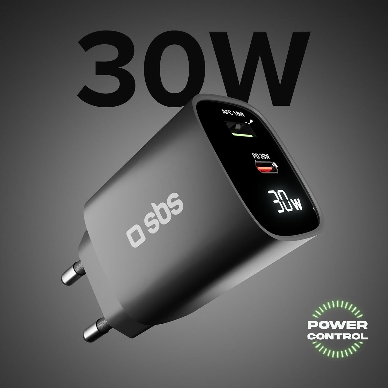 Detalle 2 de SBS Cargador multipuerto 30 W USB-C USB-A