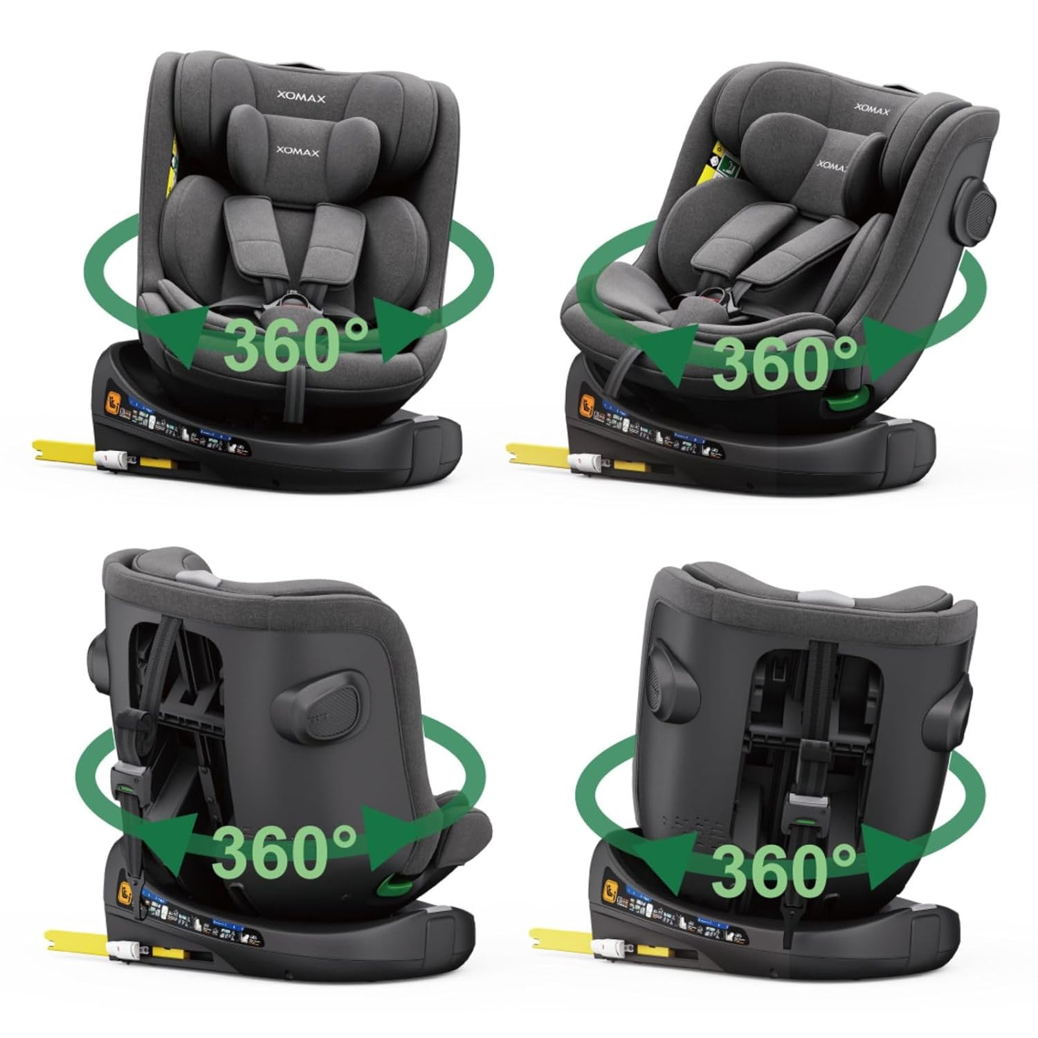 Thumbnail 2 de Xomax C013 Kindersitz – 360° Drehung, Isofix, ECE R129, 0–36 kg, verstellbar & atmungsaktiver Bezug