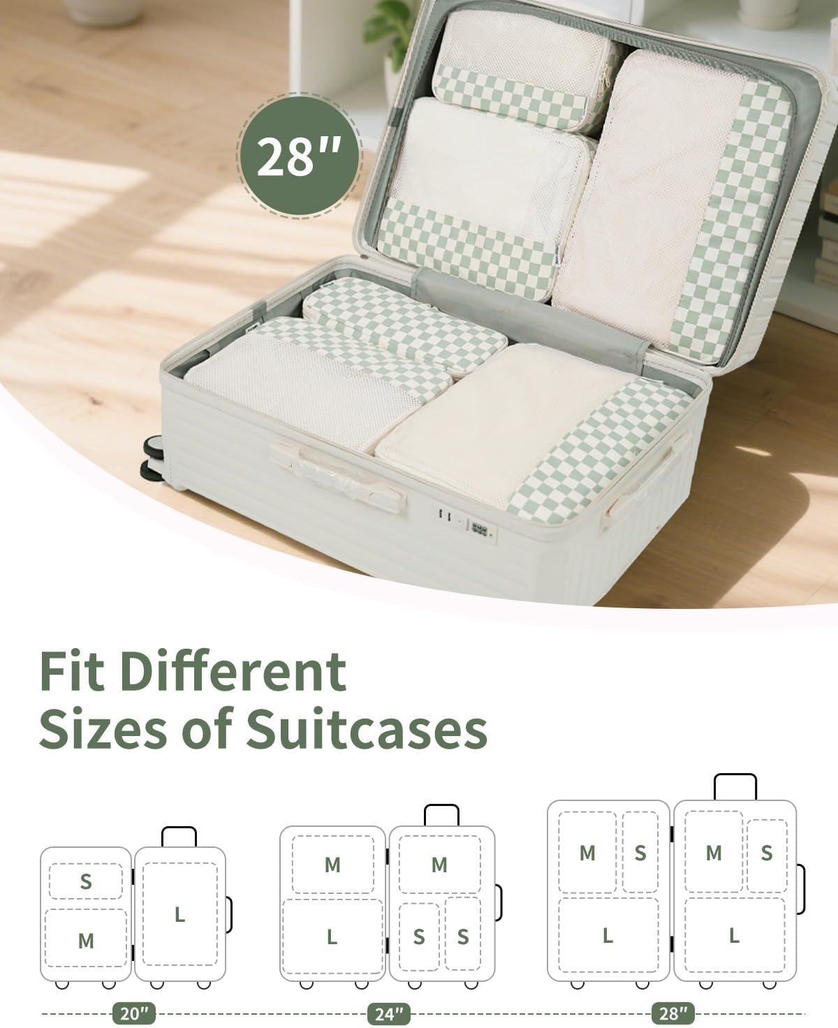 Detalle de Narwey 7 packing cubes set organiser 7 pcs