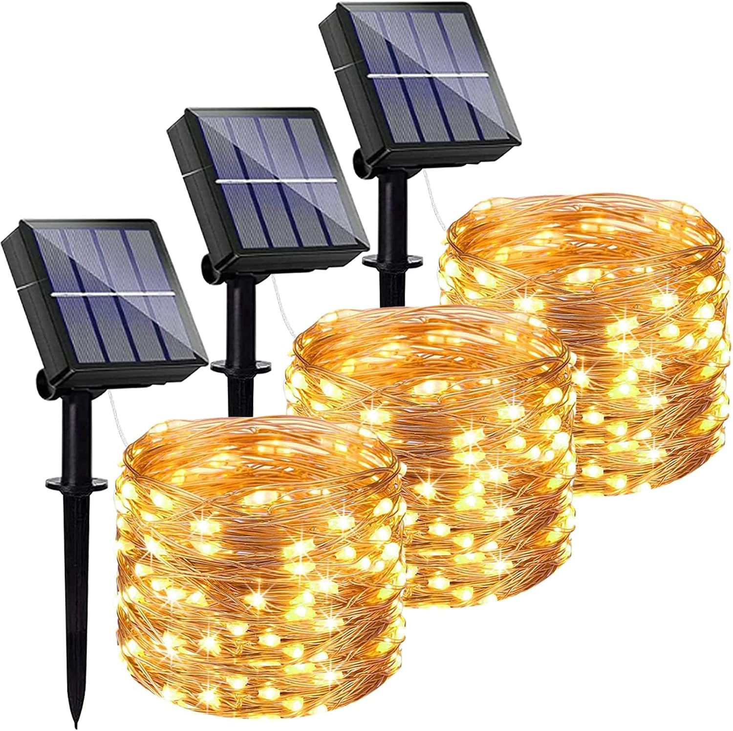 Thumbnail 5 de Ligarko Solar Fairy Lights Outdoor (2 Pack, 240 LED/80ft) IP65 Waterproof with 8 Lighting Modes
