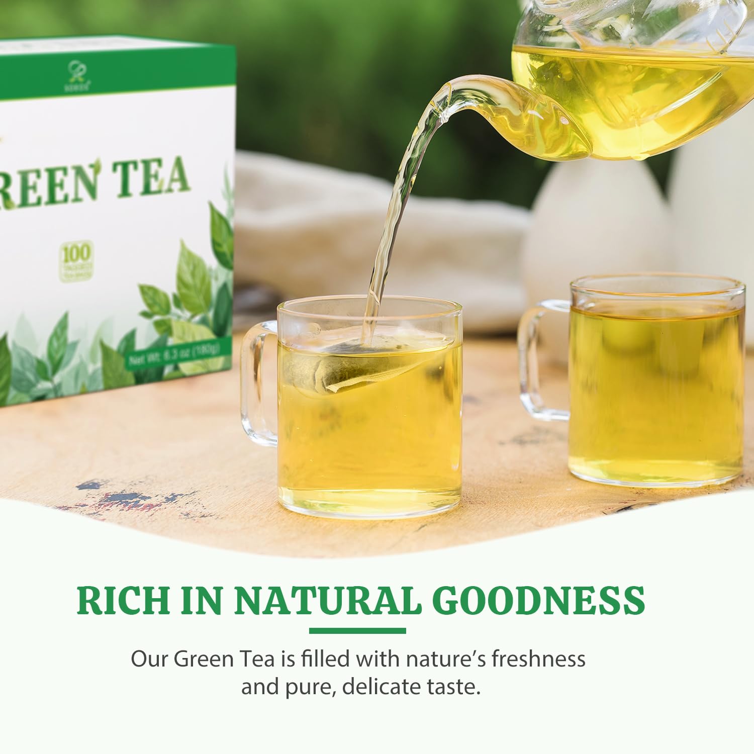Detalle 2 de Soeos Green Tea, 100 Tea Bags