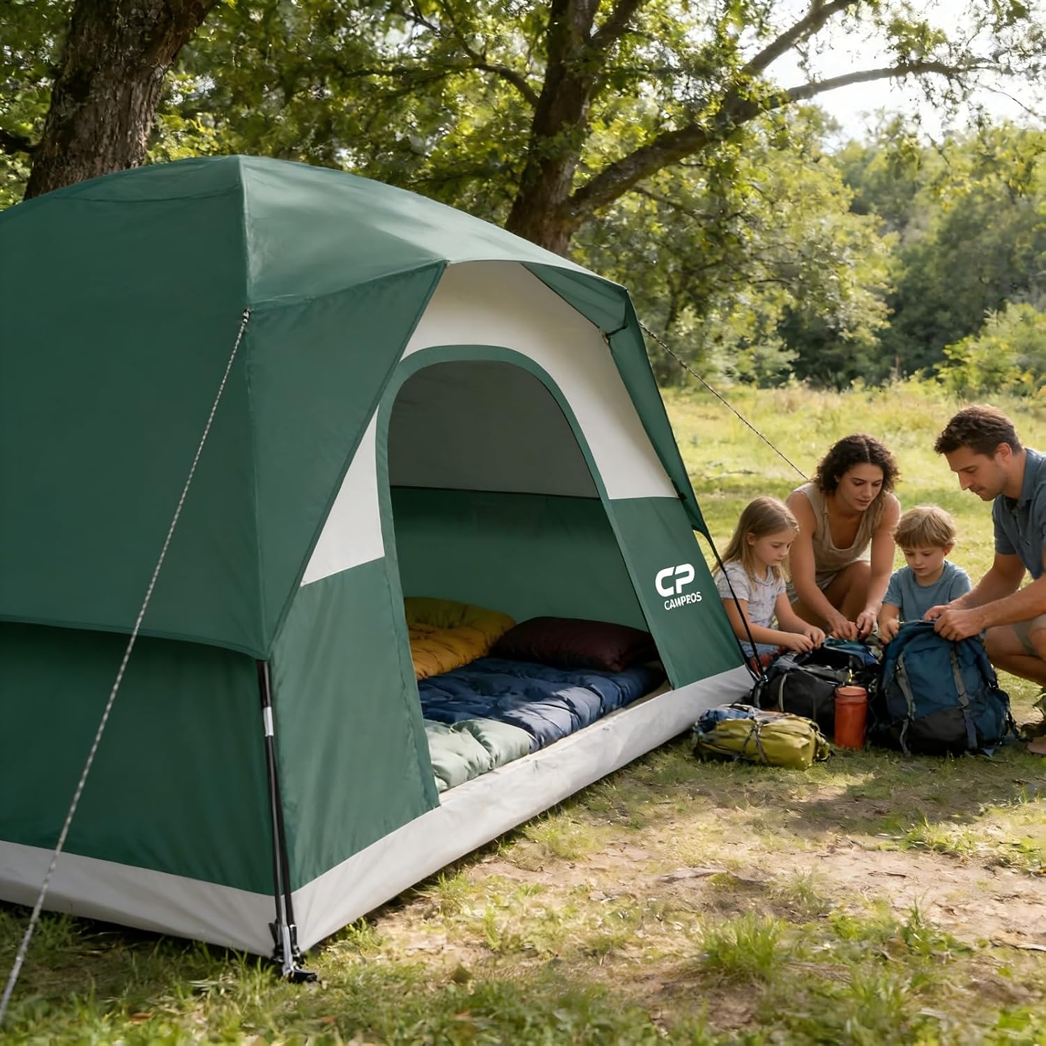 Detalle 2 de CAMPROS CP CP-1107N-1 6-Person Dome Tent with Rainfly and Mesh Ventilation