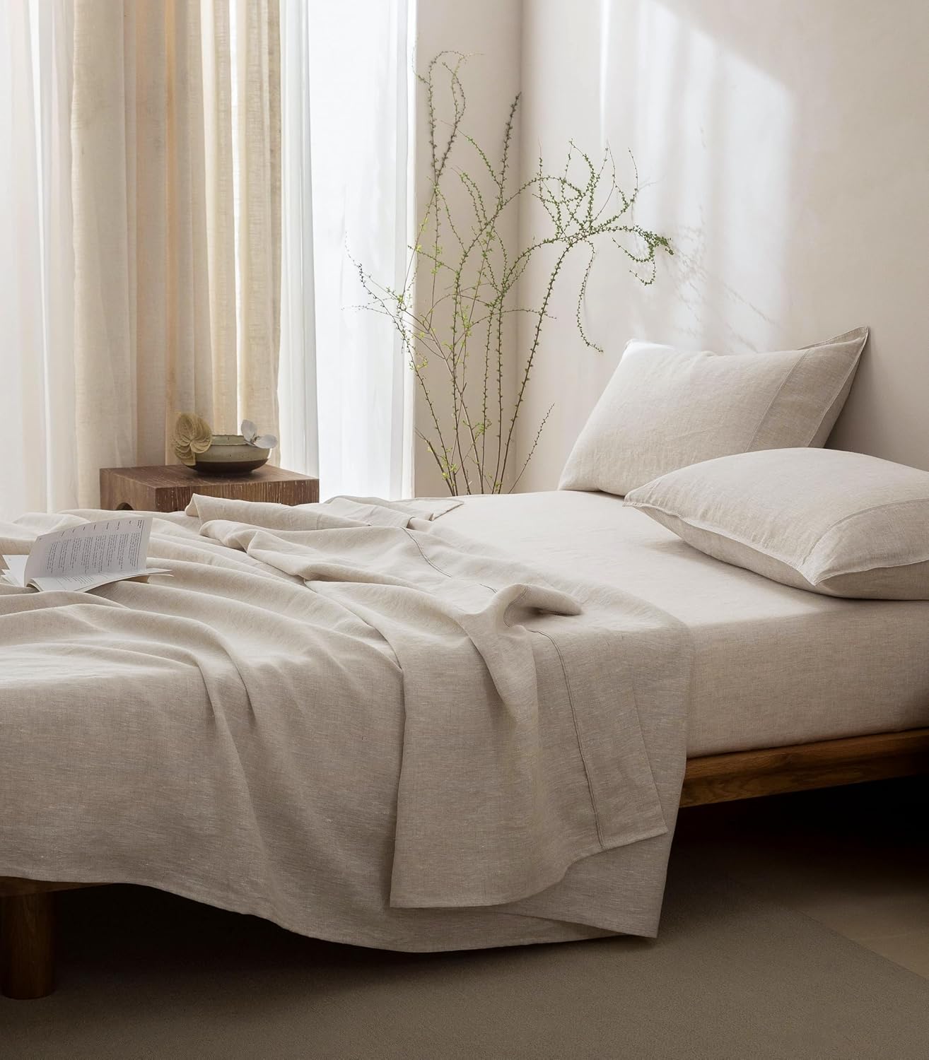 Detalle 2 de Talasily 100% French Linen Sheets Twin 16"