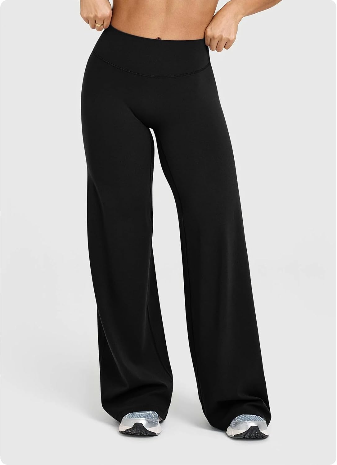 Detalle de KIKIMINK Pantaloni da yoga da donna Flared Leggings a vita alta