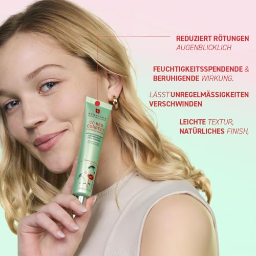 Detalle de Erborian CC Red Correct: Creme gegen Rötungen mit Centella Asiatica, SPF 25, 45 ml