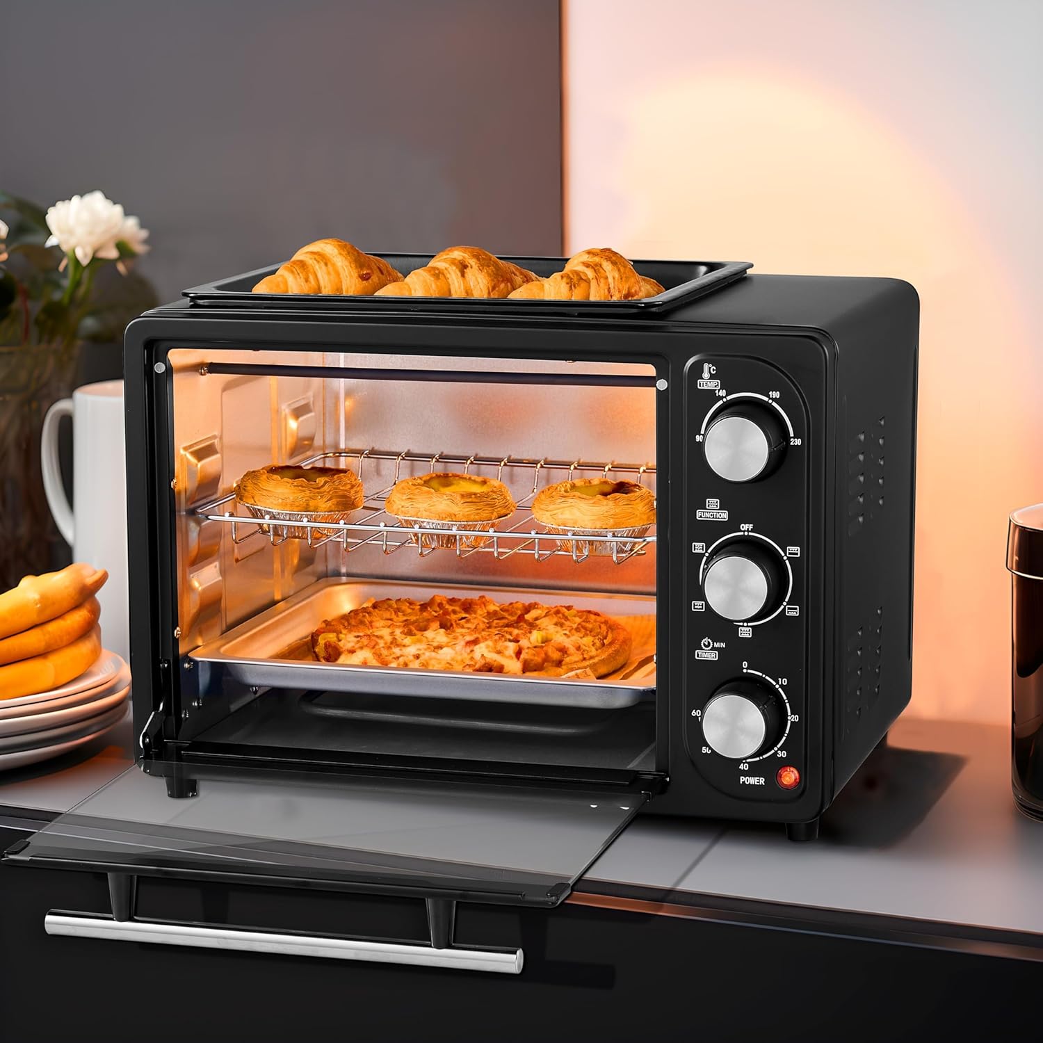 Detalle 2 de Steinborg 3in1 Mini Backofen 20 Liter, 1300 W