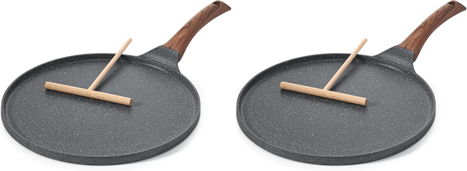 Thumbnail 6 de SENSARTE Schwarze Crepe Pfanne 26 cm – Antihaft-Bratpfanne für Crepes, Omeletts & Pfannkuchen (Induktion kompatibel)
