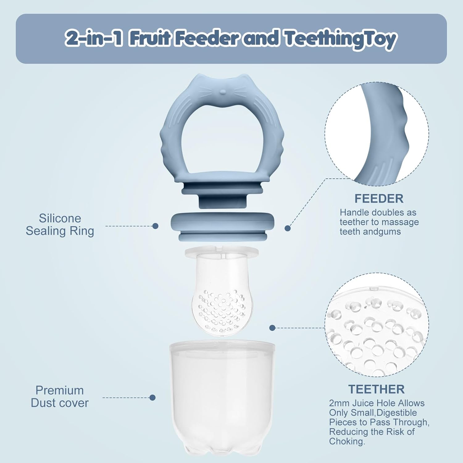Thumbnail 5 de Baby Fruit Feeder Ice Lolly Moulds Set – Safe Teether and Self-Feeding System
