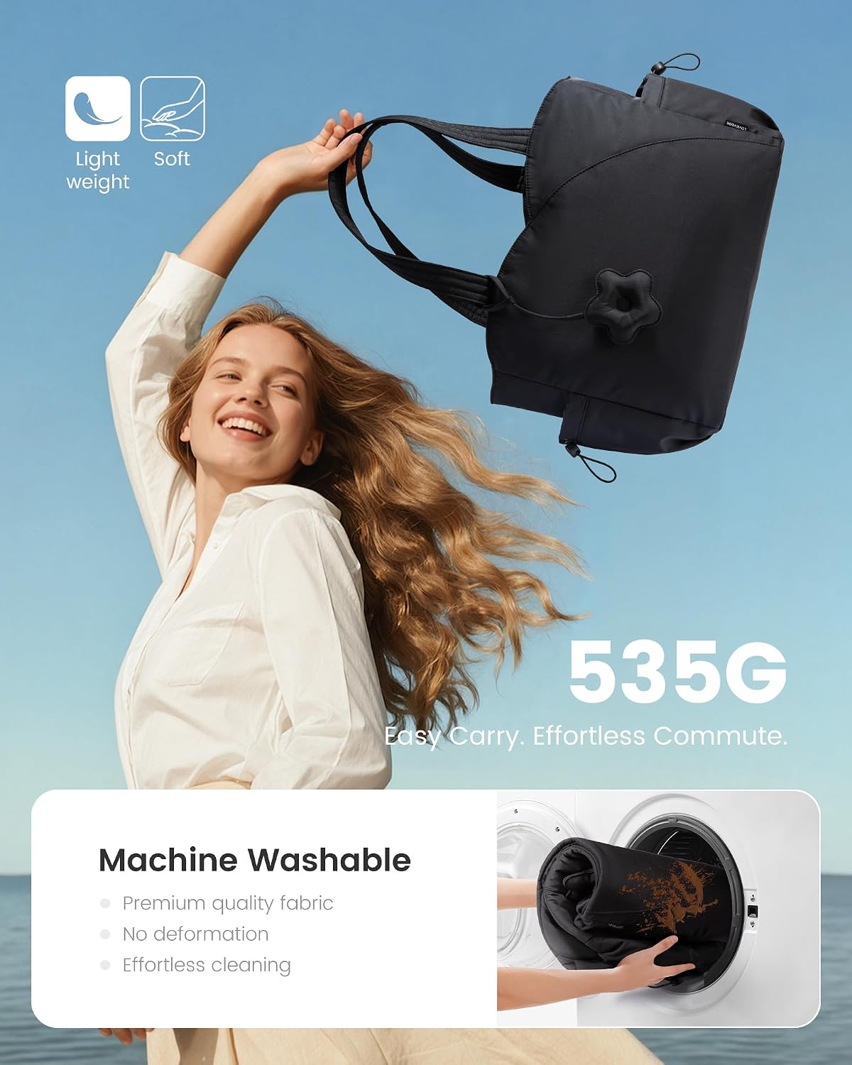 Thumbnail 3 de LOVEVOOK Puffer laptop tote bag