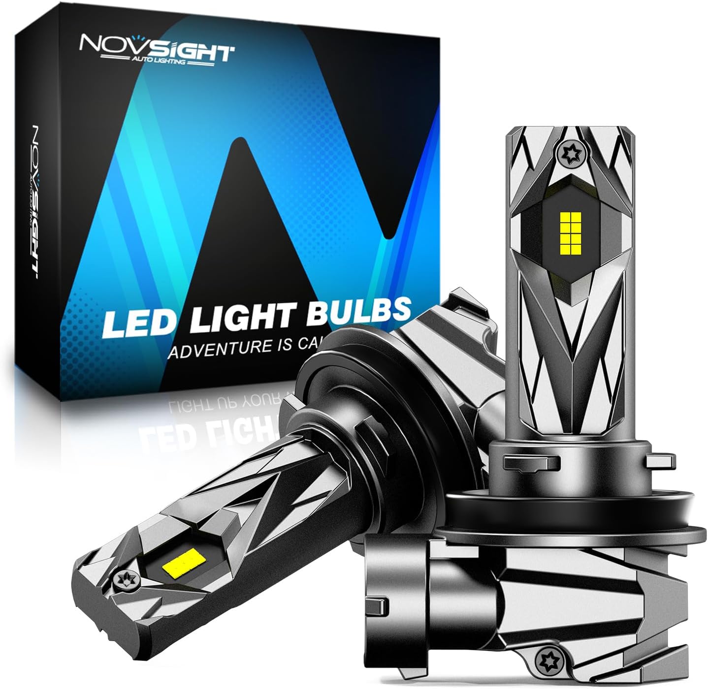 Detalle de NOVSIGHT H11 LED bulbs 20000LM 6500K
