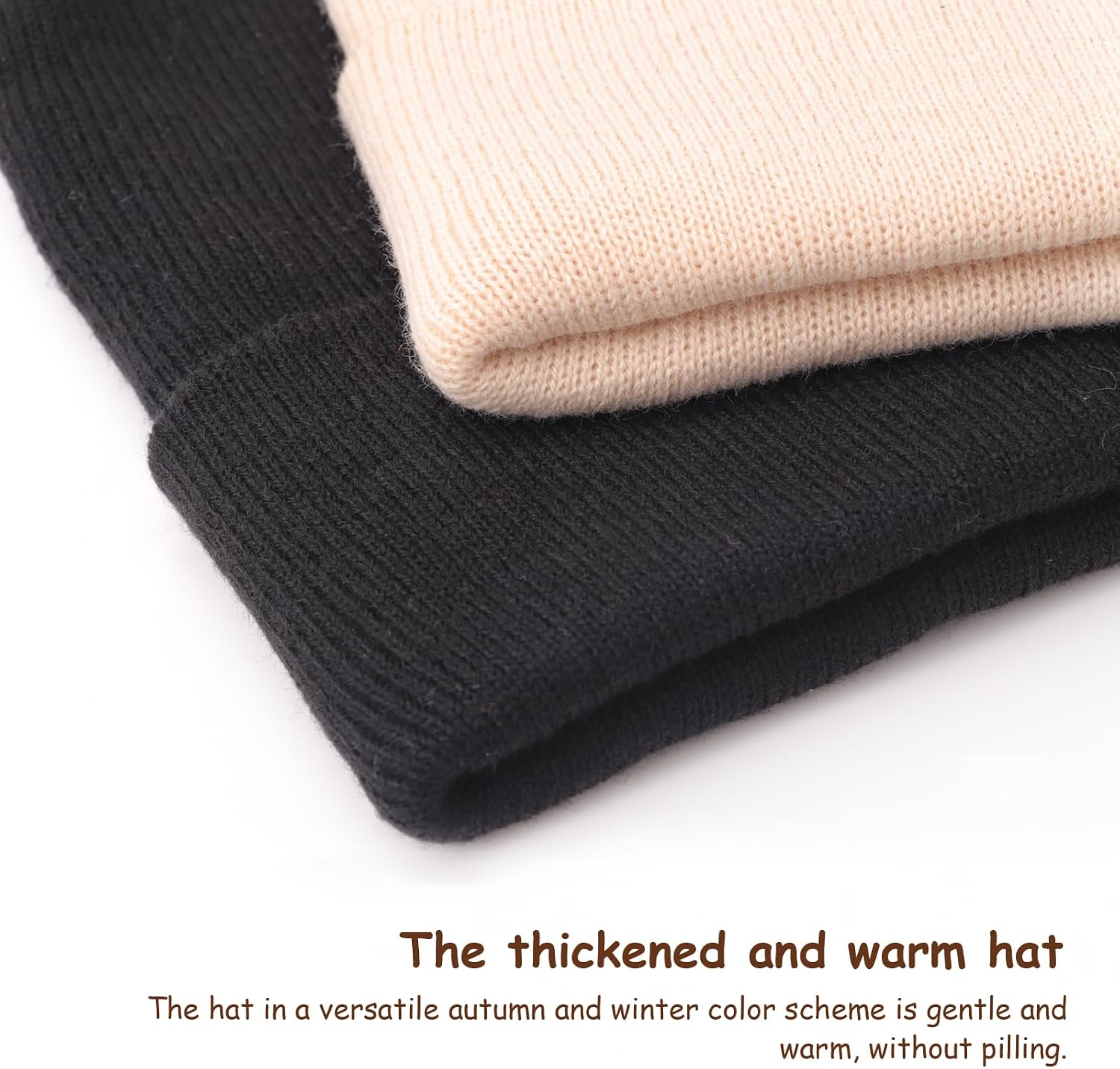 Detalle de DRESHOW Toddler Beanie Kids Winter Hat (soft knit, cotton blend) for 6 months–7 years