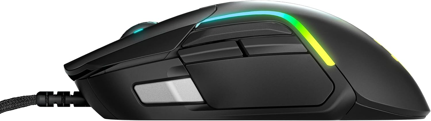 Detalle 1 de SteelSeries Rival 5 gamingmuis met TrueMove Air, 9 knoppen en 85 g