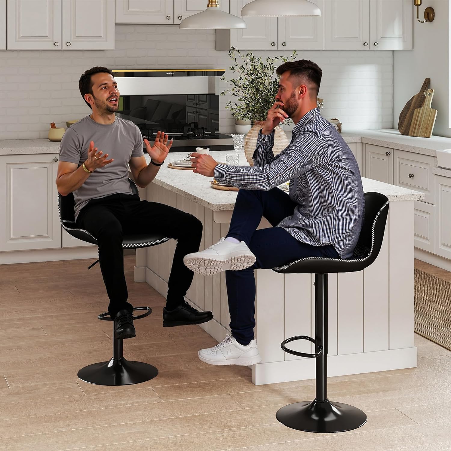 Detalle 1 de Youhauchair Taburetes Altos de Cocina Juego 4