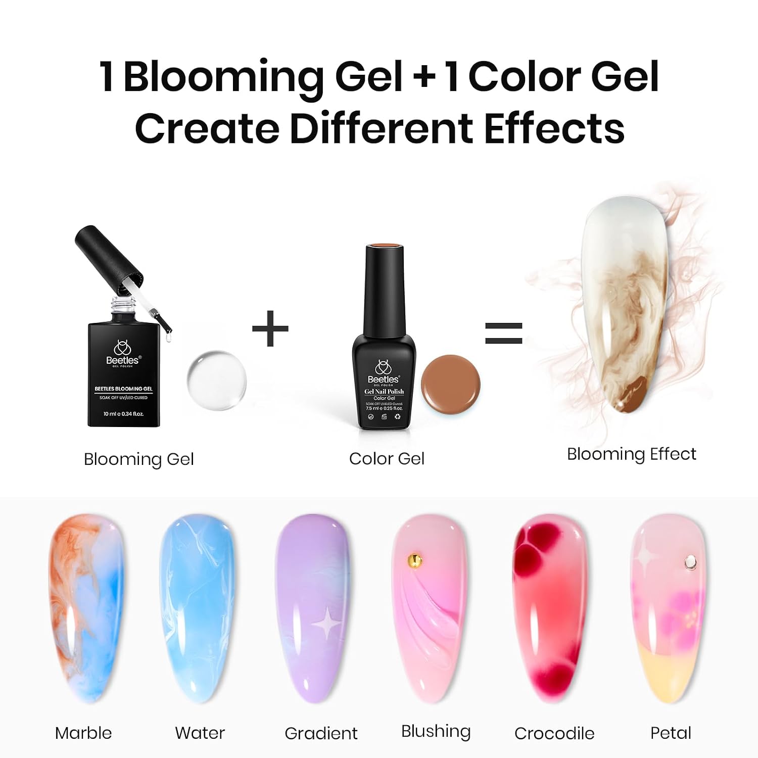 Thumbnail 3 de Beetles Blooming Gel nail polish clear for nail art 💅