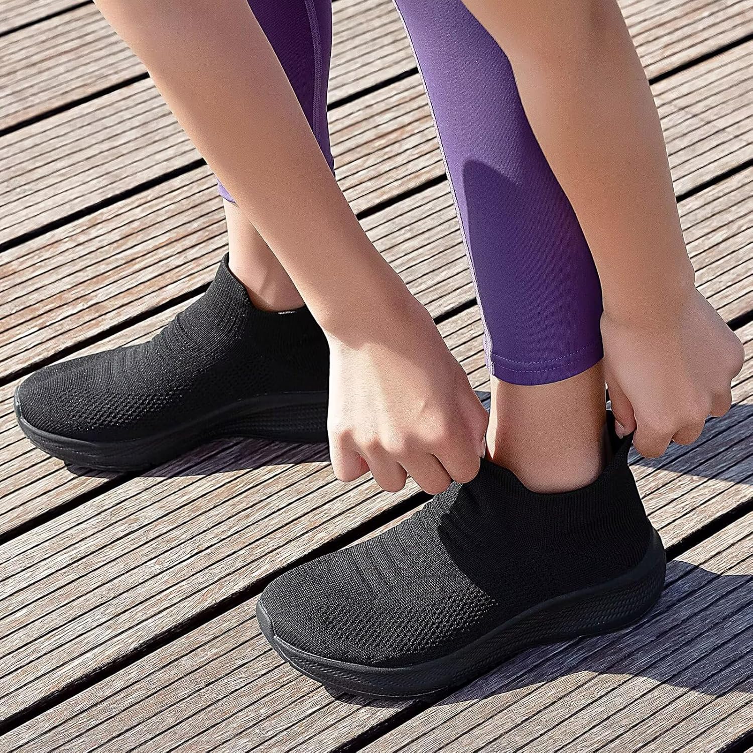 Thumbnail 5 de Womens Slip On Walking Shoes Lightweight Mesh