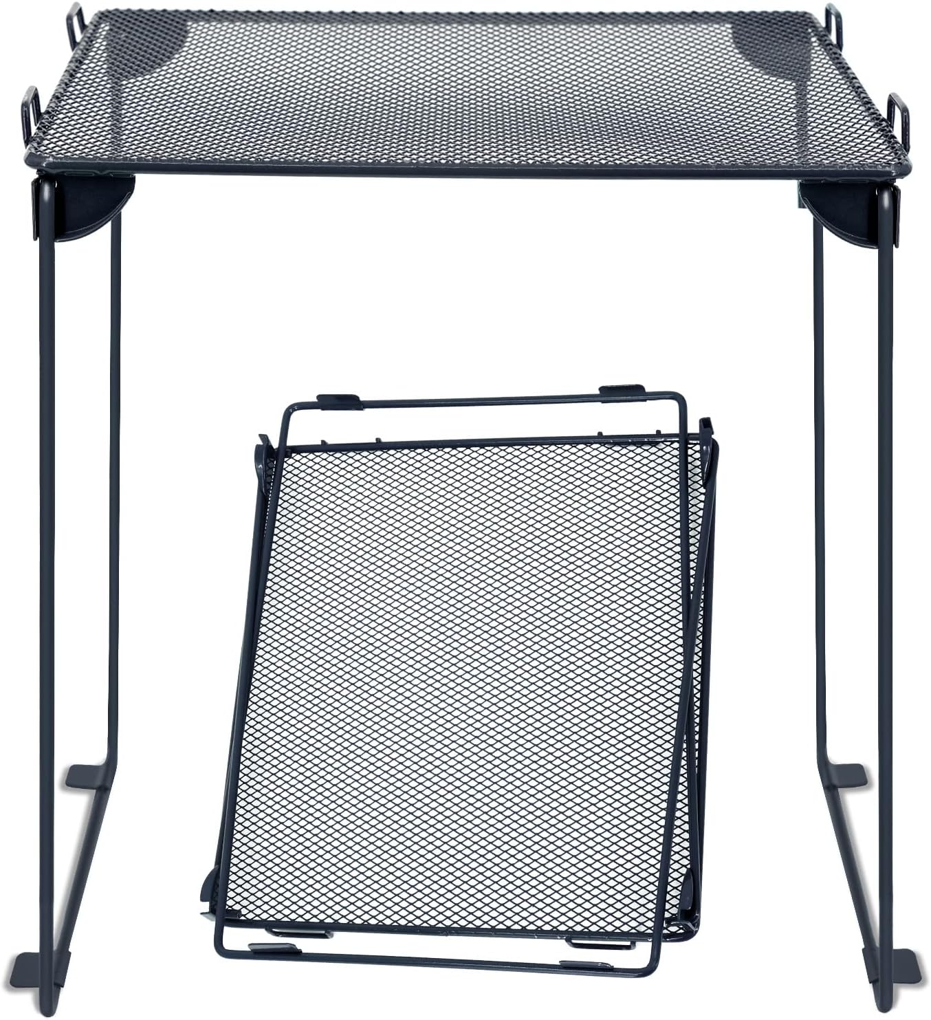 Thumbnail 2 de Neudeco Locker Organzier Mesh Locker Shelf Set, 2-Pack, Grey, Foldable Metal