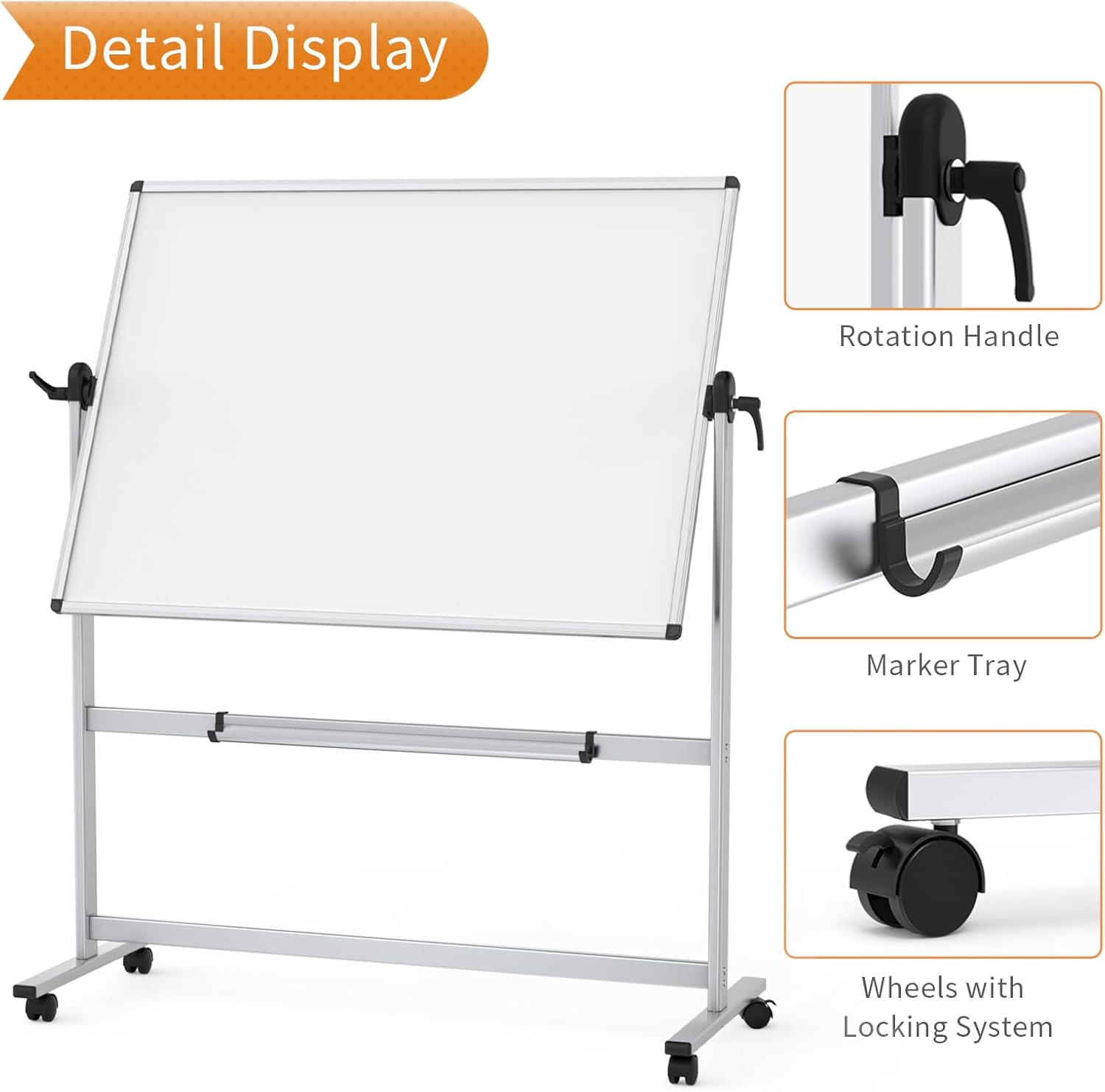 Thumbnail 3 de VIZ-PRO Doppelseitiges Mobiles Whiteboard 120x90 cm 📋