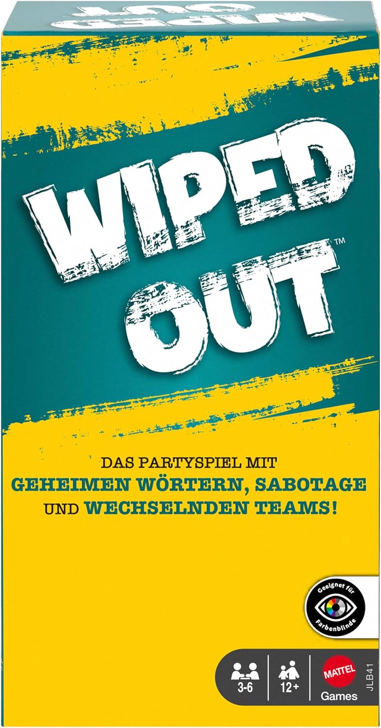 Detalle de Mattel Games Wiped Out Partyspiel 30 s