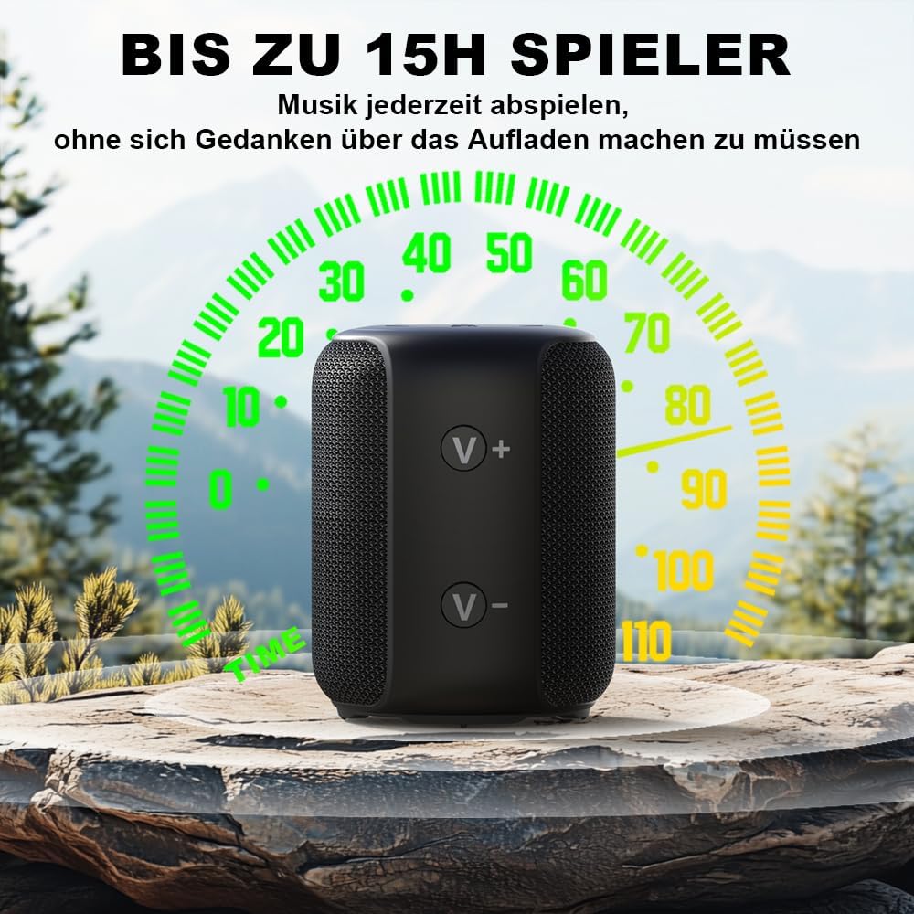 Thumbnail 5 de Bobtot Tragbarer Bluetooth-Lautsprecher IPX6 • 15+ Stunden Akku • Kraftvoller Stereo-Sound mit Bass