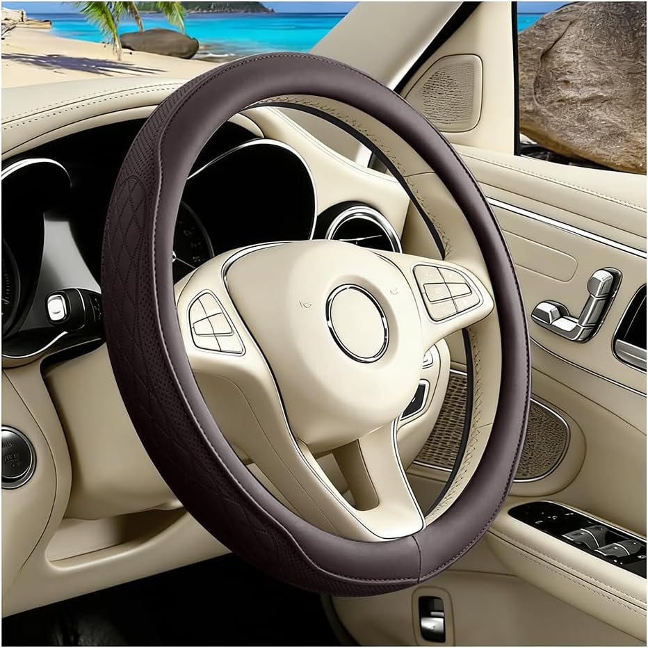 Detalle de Mandark Steering Wheel Cover, Leather