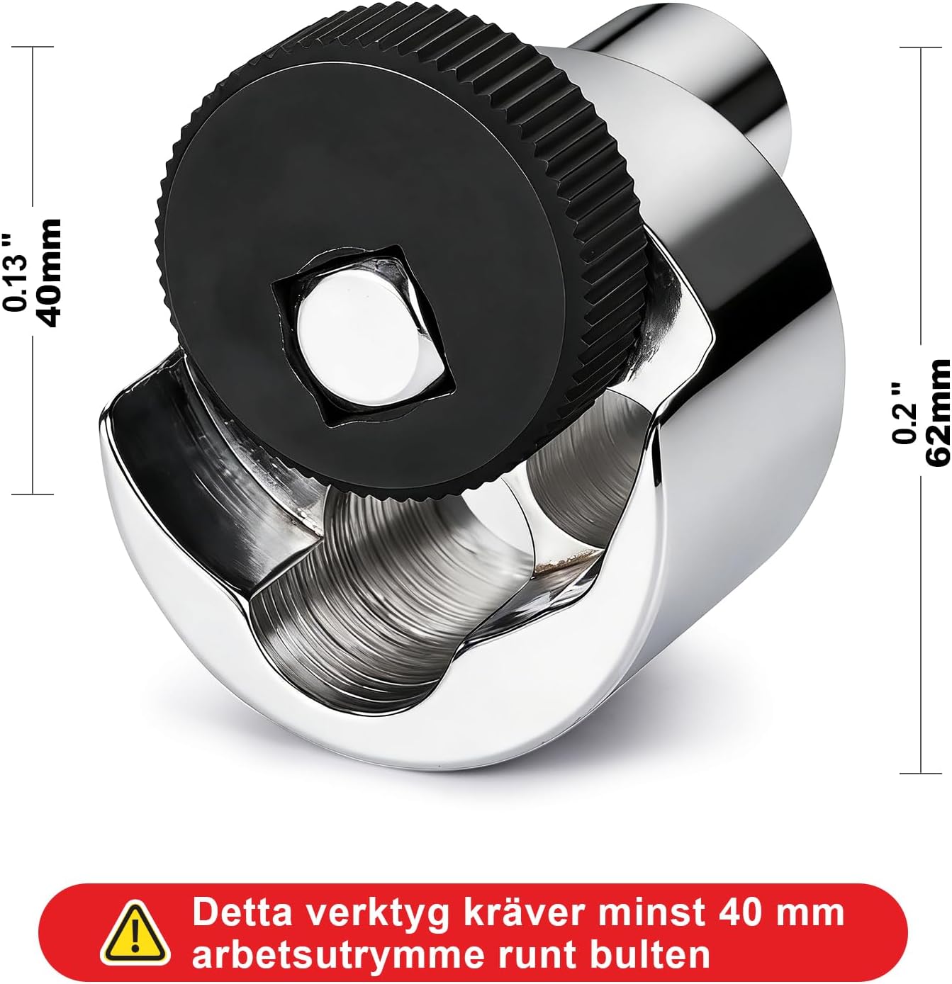 Detalle de Tapeindtrekker voor 6–19 mm met nokmechanisme en aansluiting voor 1/2 inch ratel
