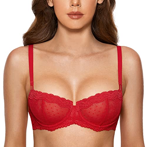 Detalle de Soutien gorge Dobreva femme transparent avec bretelles convertibles ⚙