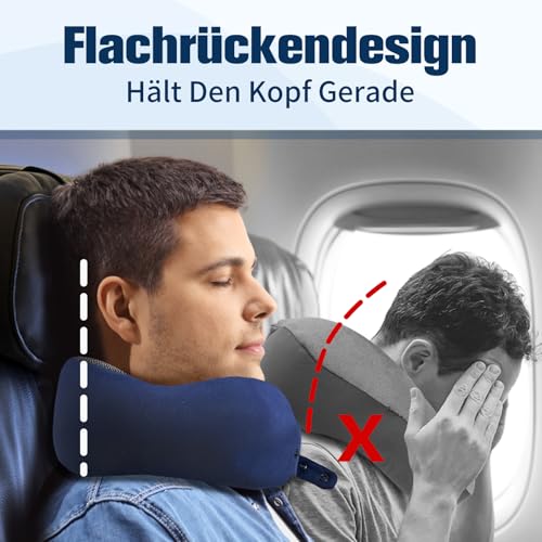 Thumbnail 1 de Cирorld Nackenkissen Flugzeug: Verstellbares Memory Foam Reisekissen mit Bambusbezug