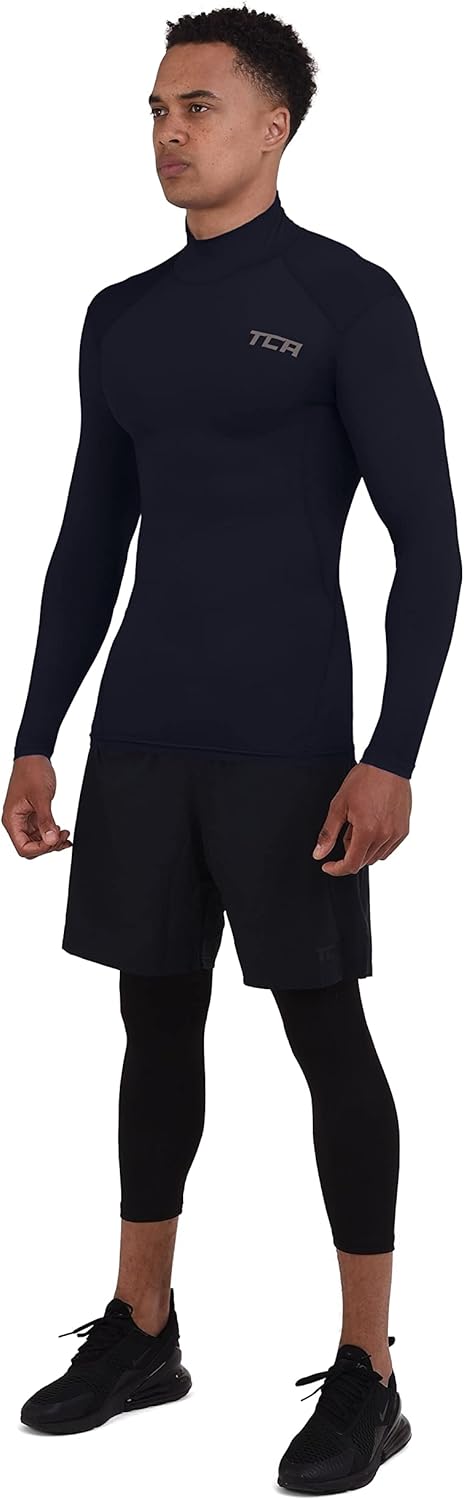 Detalle 2 de TCA HyperFusion sous T-Shirt manches longues – couche de base de compression pour homme (col montant)